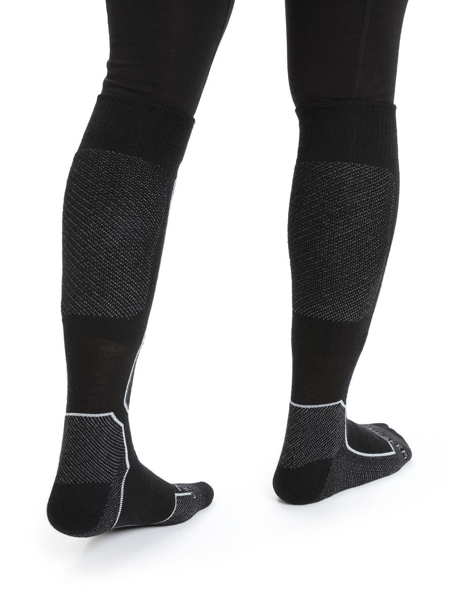 Skarpety Icebreaker Merino Ski+ Light Over the Calf Damskie Czarne | PL 1508HAPK